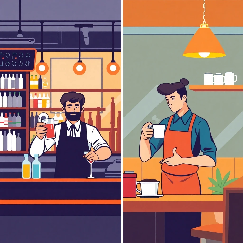 Bartender vs. Cafe Attendant: Who Wins in Hospitality?