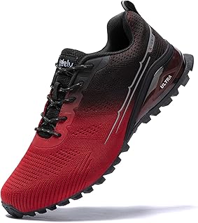 Men’s Trail Running Shoes, Lightweight, Breathable Hiking Boots, Non-Slip Running Shoes, Outdoor Fitness and Road Running Shoes