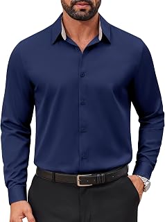 Men's Shirt Wrinkle-Resistant Long Sleeve Regular Fit
