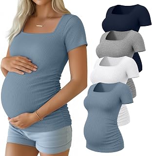 4 Pack Maternity Shirts for Women