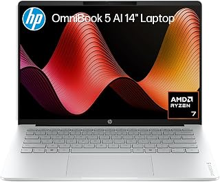 HP 14" OmniBook 5 Laptop Next Gen AI, Meteor Silver, D91NPPA