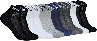 XJARVIS Ankle Length Socks for Men & Women | Breathable Mesh Cotton Blend | Sweat Absorbent & Anti-Odor | Cushioned Sports Socks for Gym, Running & Casual Wear | Free Size | Multicolor