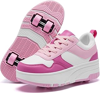 Roller Skate Shoes for Kids Girls Boys Detachable Wheeled Fashion Sneakers