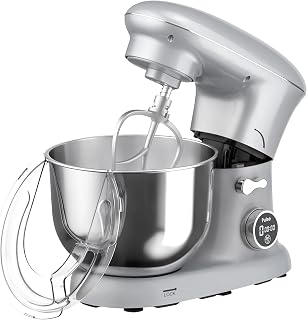 Cobuy Stand Mixer, Electric Stand Mixer with 8-Speed Control, LED Control Classic Kitchen Machine with Whisk, Beater and Hough Hook, Chef Machine for Kitchen