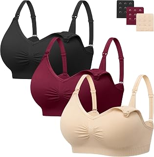 3 x Women's Maternity Breastfeeding Bra Without Underwire