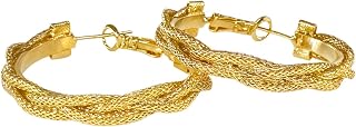 14K Gold Hoop Earrings for Women Yellow Gold Trendy Lightweight Earring Gifts for Womens with Jewellry Box