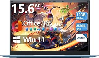 15.6'' AI Laptop with Office 365 12GB RAM 256GB SSD(Deep Gray)