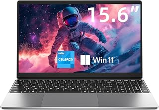 Jumper 15.6 Inch Laptop HD Display, 4GB RAM 128GB Storage Expandable 1TB, 2 Cores Celeron, Windows 11 Laptops Computer, Wi-Fi 5, BT4.2, Type-C, Numpad, for Students and Business.