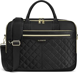 RAINSMORE Laptop Bags for Women 17 Inch Laptop Briefcase Waterproof Messenger Bag Large Computer Bag for Office Work College