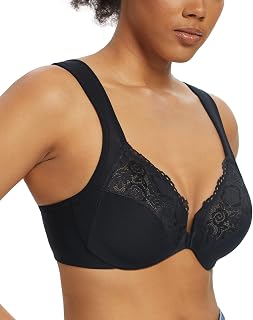 Wide Strap Front Closure Bra Lace Full Figure Underwire