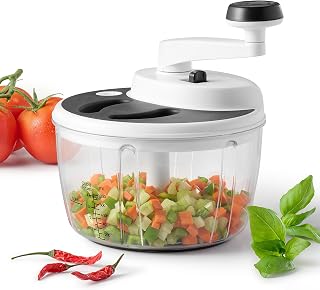 Starfrit Pro Food Processor 3-in-1, Chopper, Whisk & Salad Spinner, White