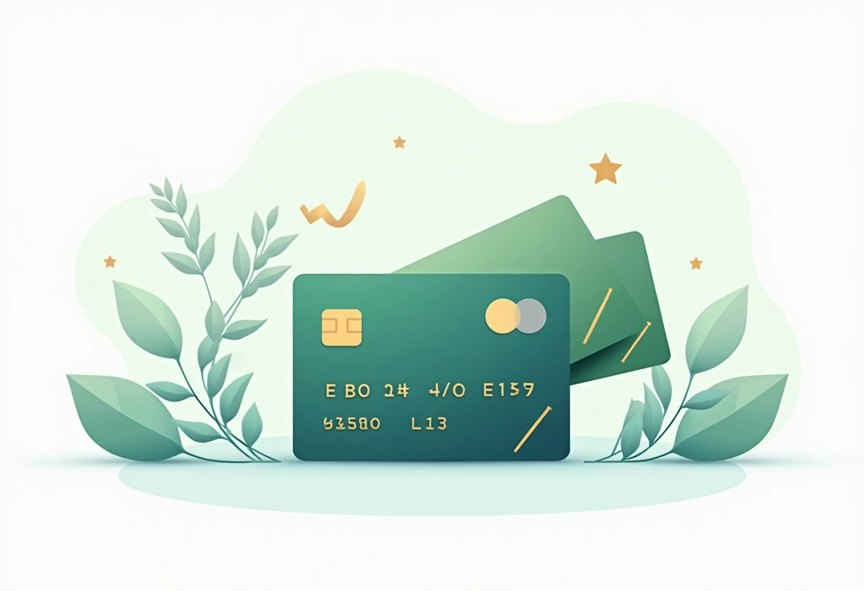 Credit card cashback and points illustration