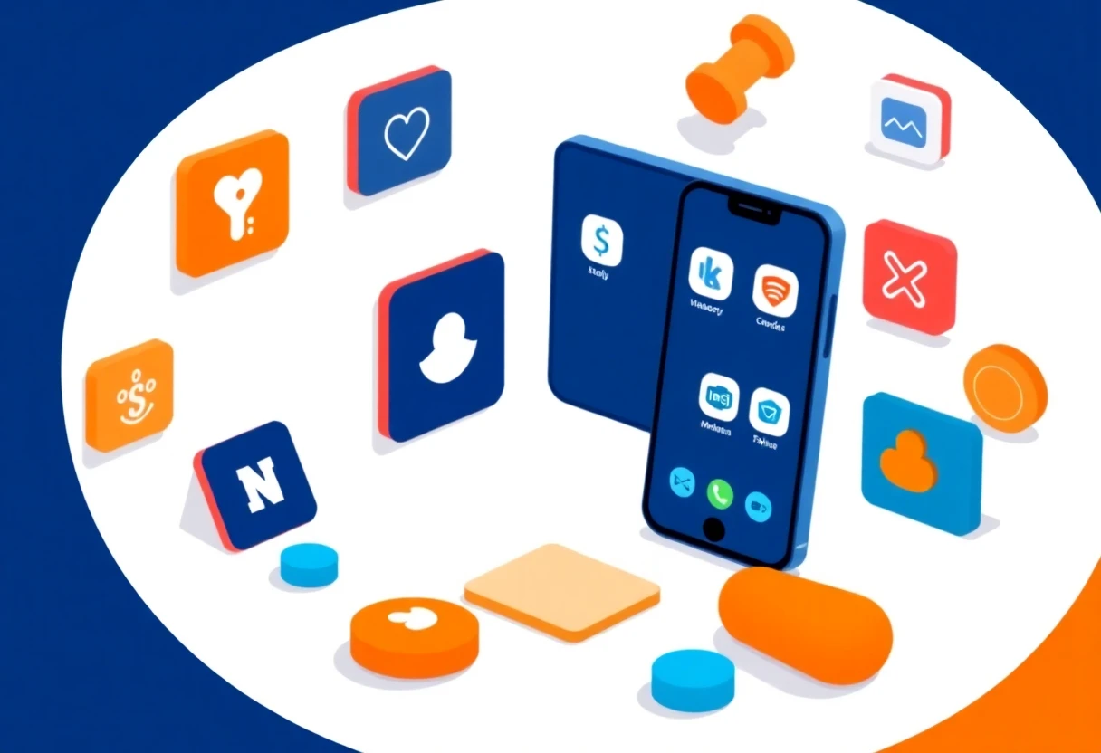 Abstrakte geometriske app-ikoner
