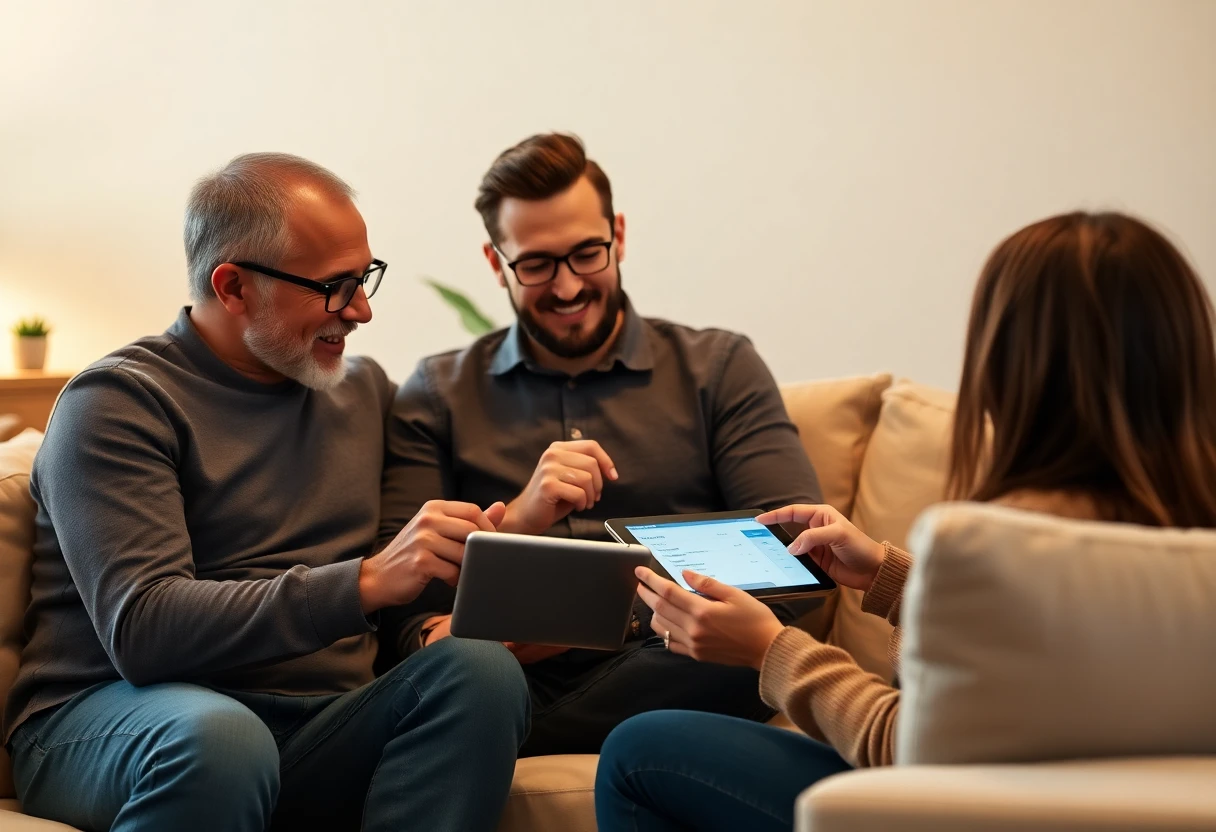 Person, die auf einem Tablet Kreditoptionen durchsieht