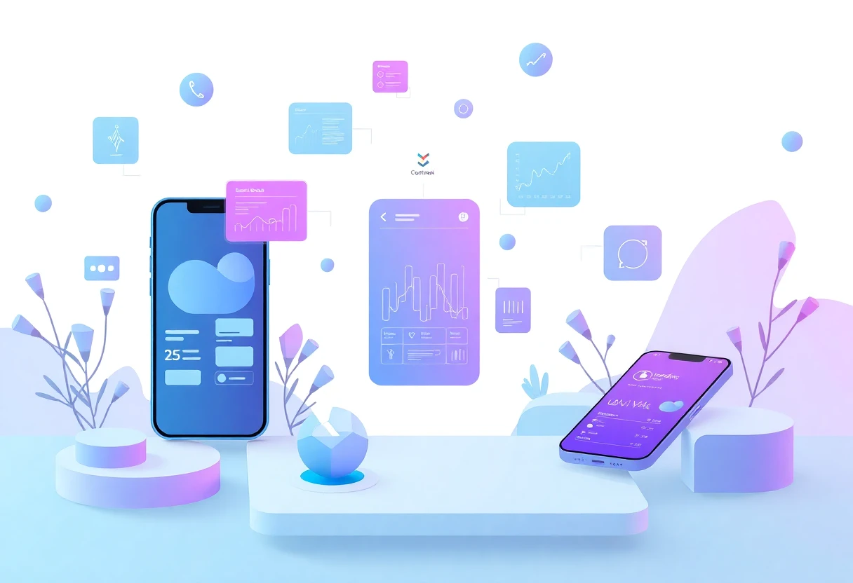 Futuristic health app interface