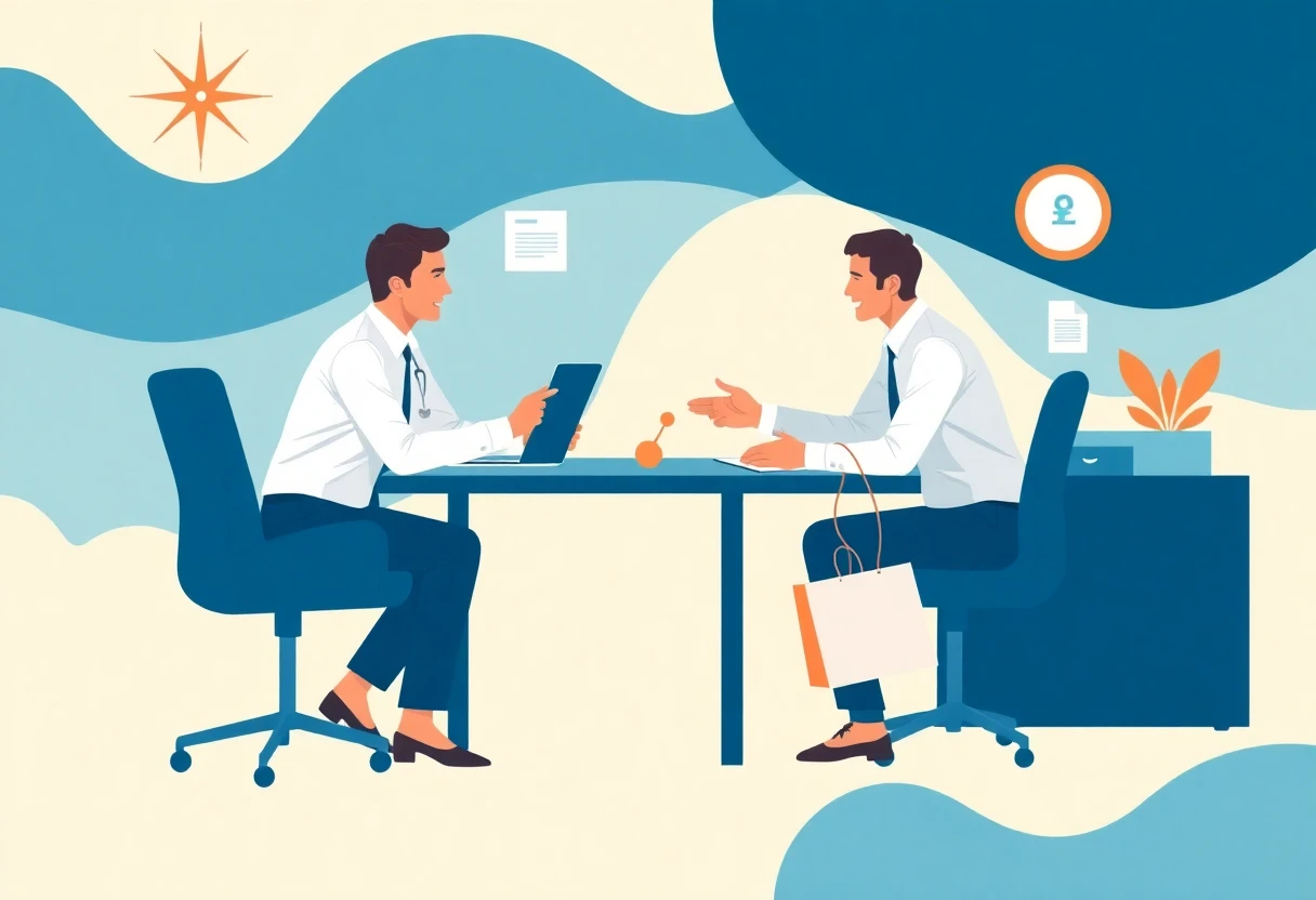 Loan consultation scene
