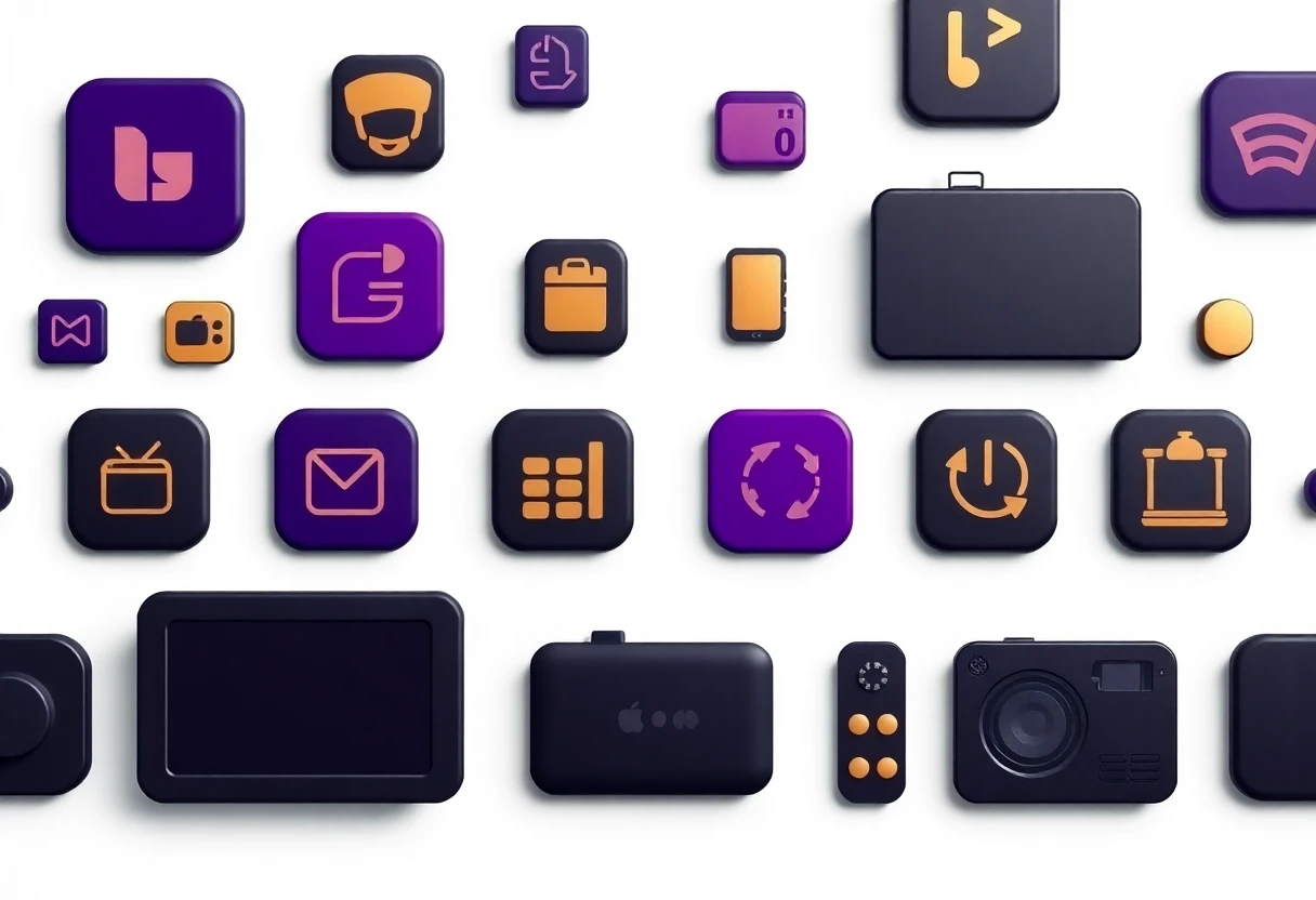 Streaming app ikonok és szimbólumok