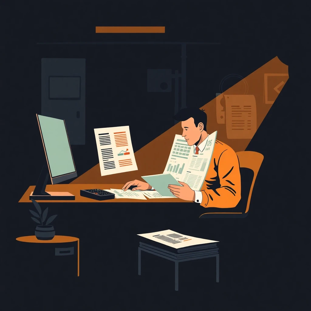 Accountant at work