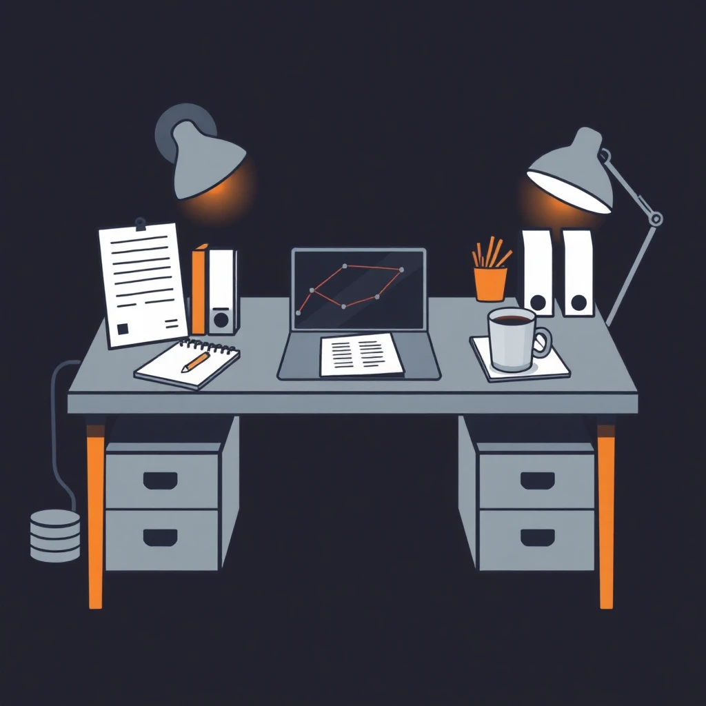 Organized office desk