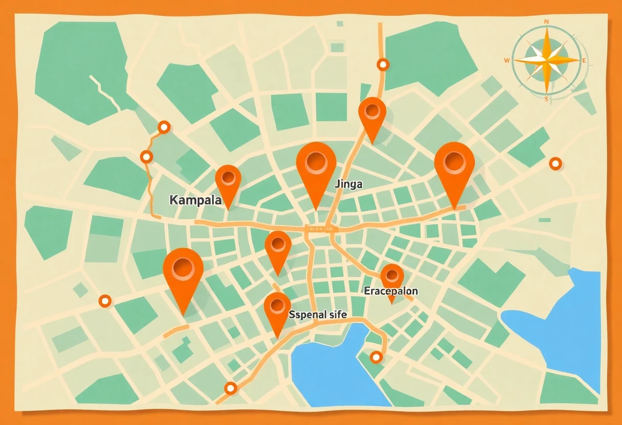 Map of admin job opportunities in Uganda