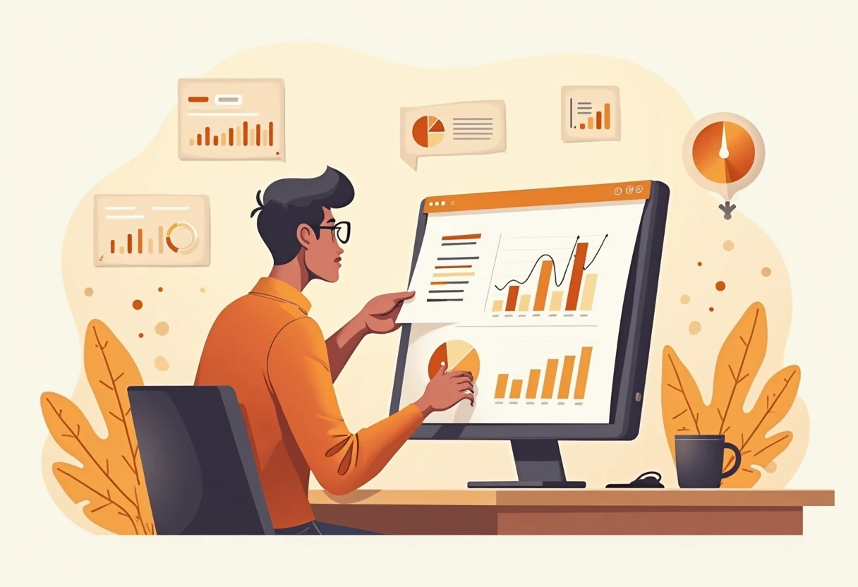Profesional analizando datos