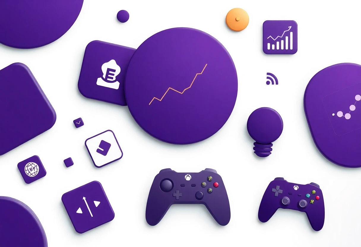 Illustration of budgeting apps and growth charts