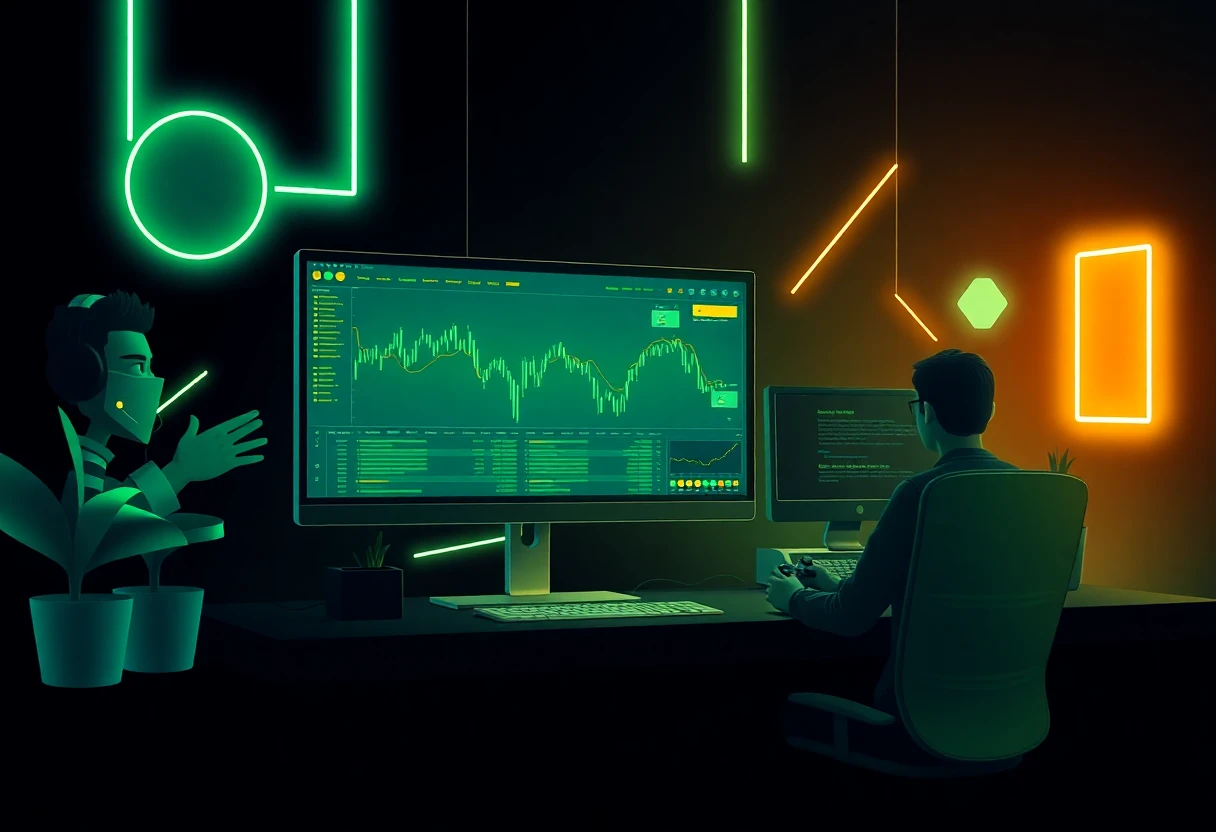 Digital trade platform illustration