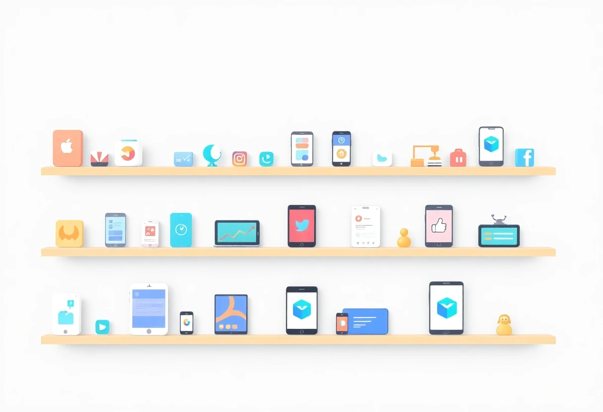 Illustration abstraite d'applications de budgétisation