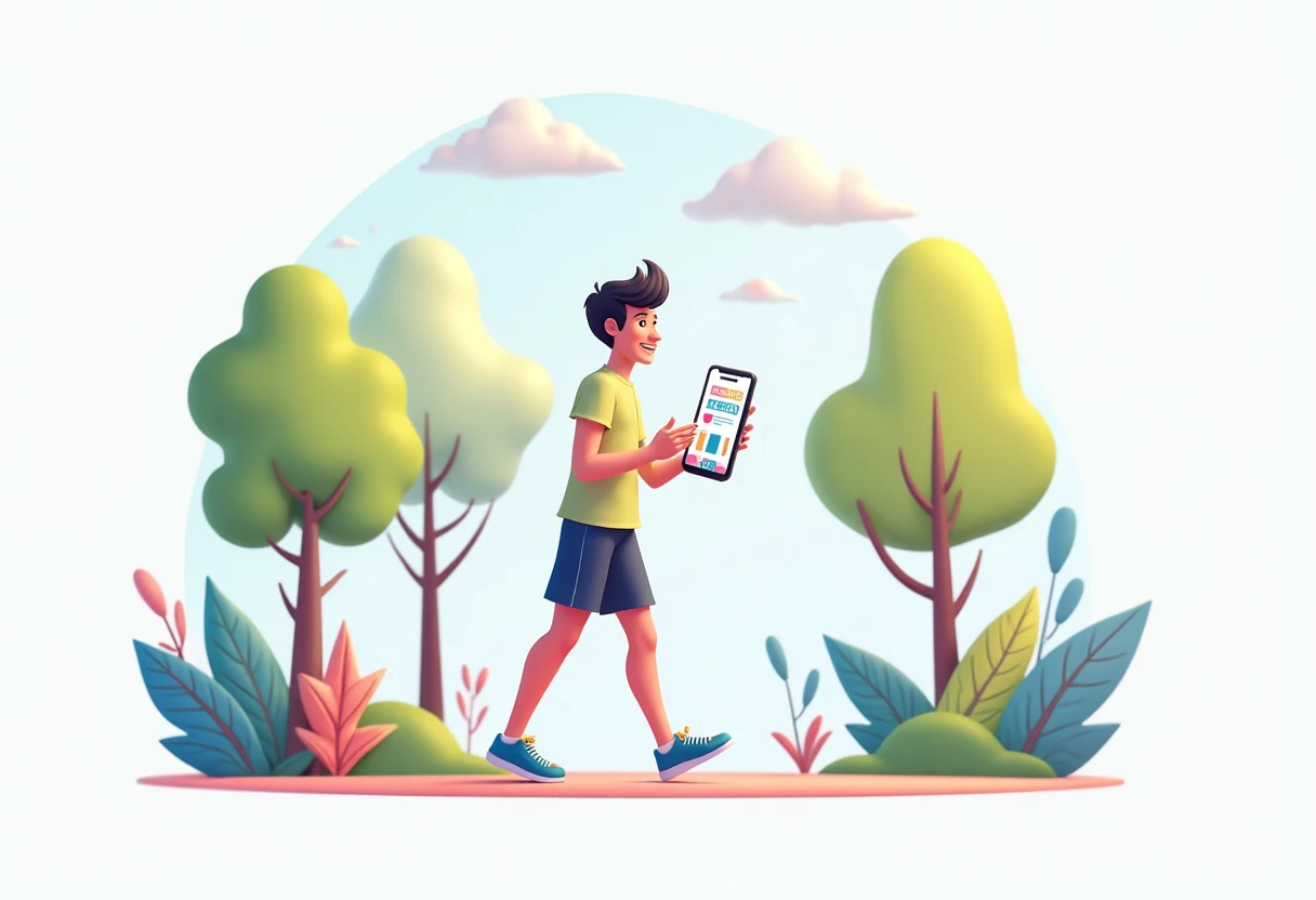 Corredor usando una app de running