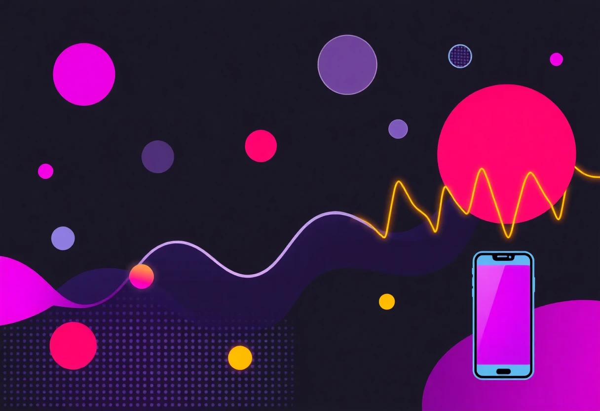 Composição abstrata de apps premium de saúde mental