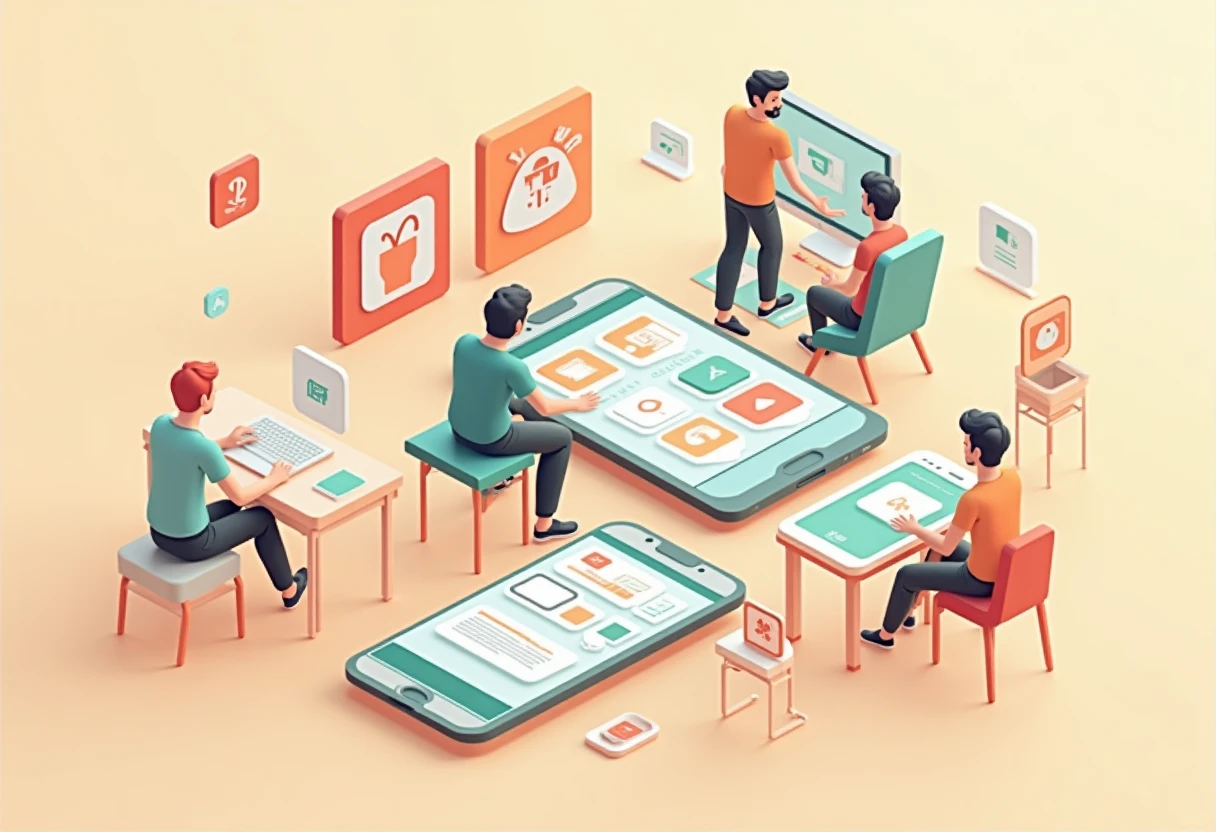 Conceito de apps de economia e cupons