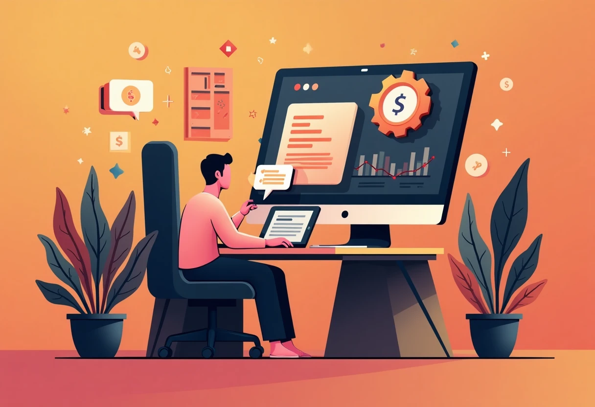 Ilustração de controle financeiro premium