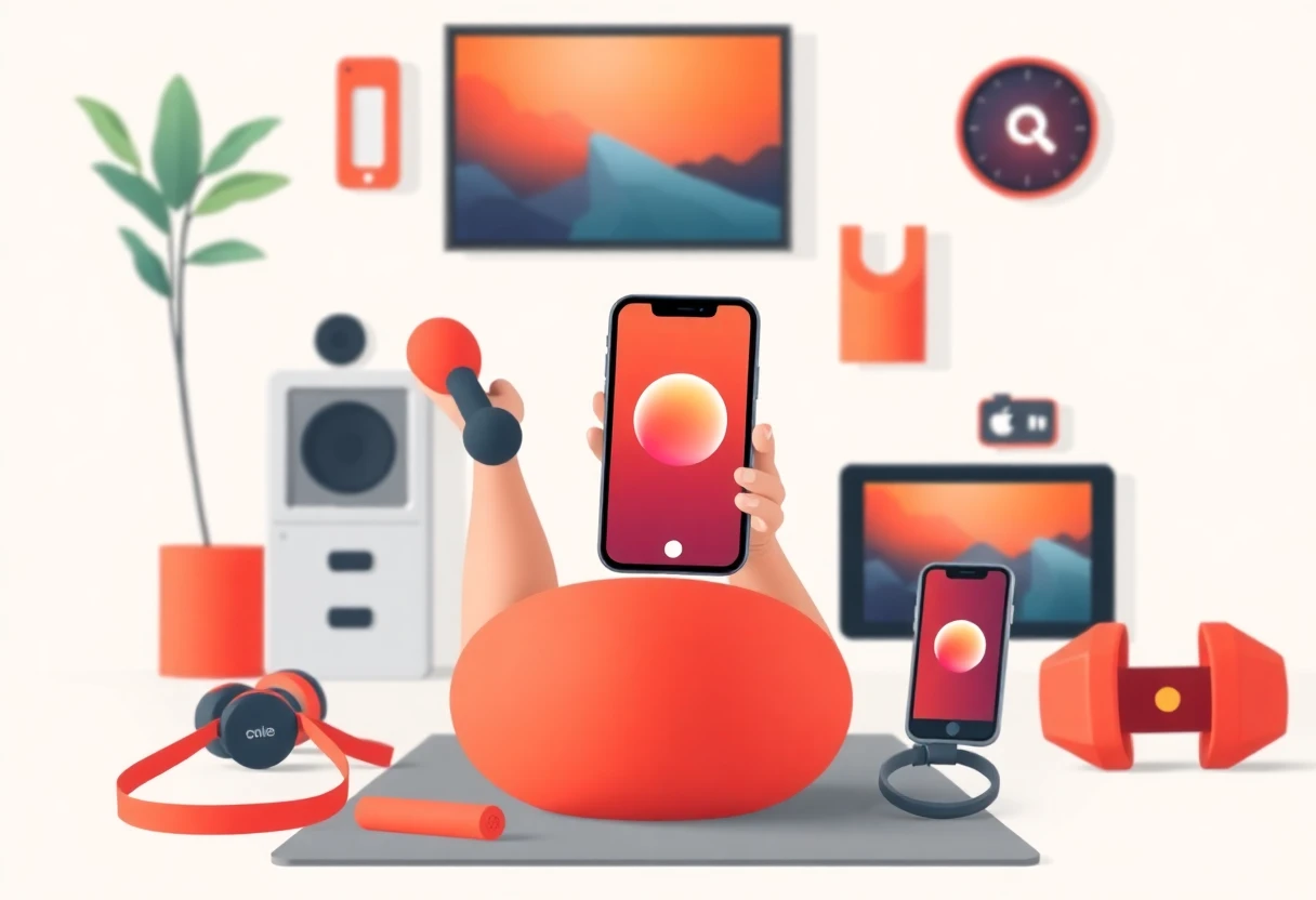 Exercícios em casa com apps de fitness