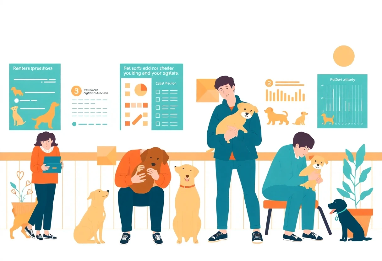 Adopção de animais de estimação em um abrigo