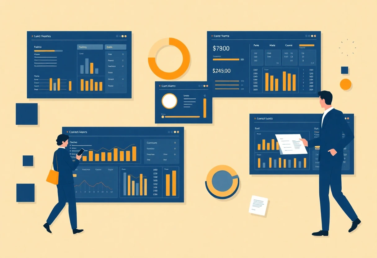 Financial comparison dashboards