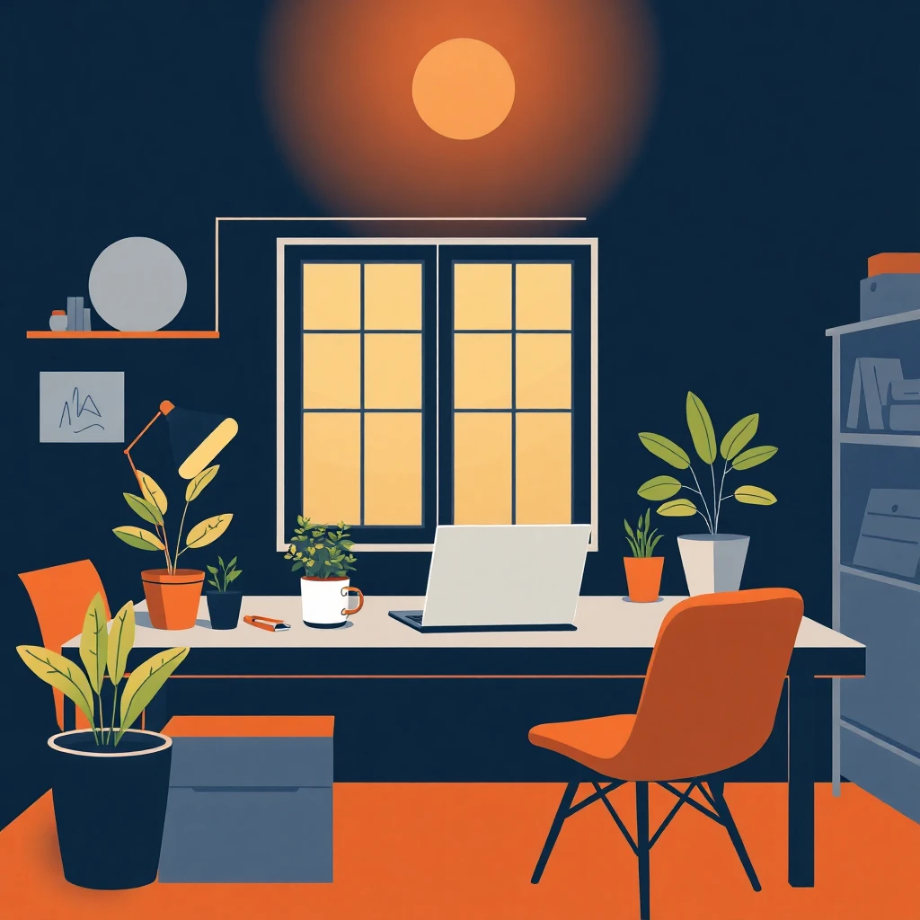 Moderner Homeoffice-Arbeitsplatz