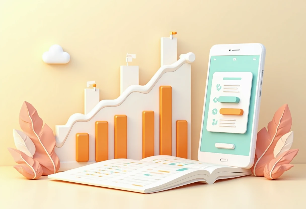 Illustration av budgetappar