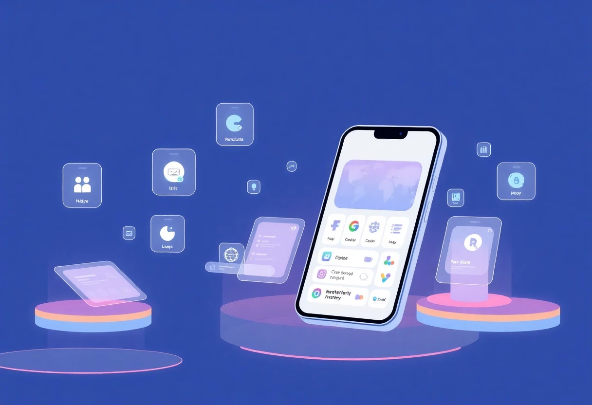 Customizable widget interface illustration