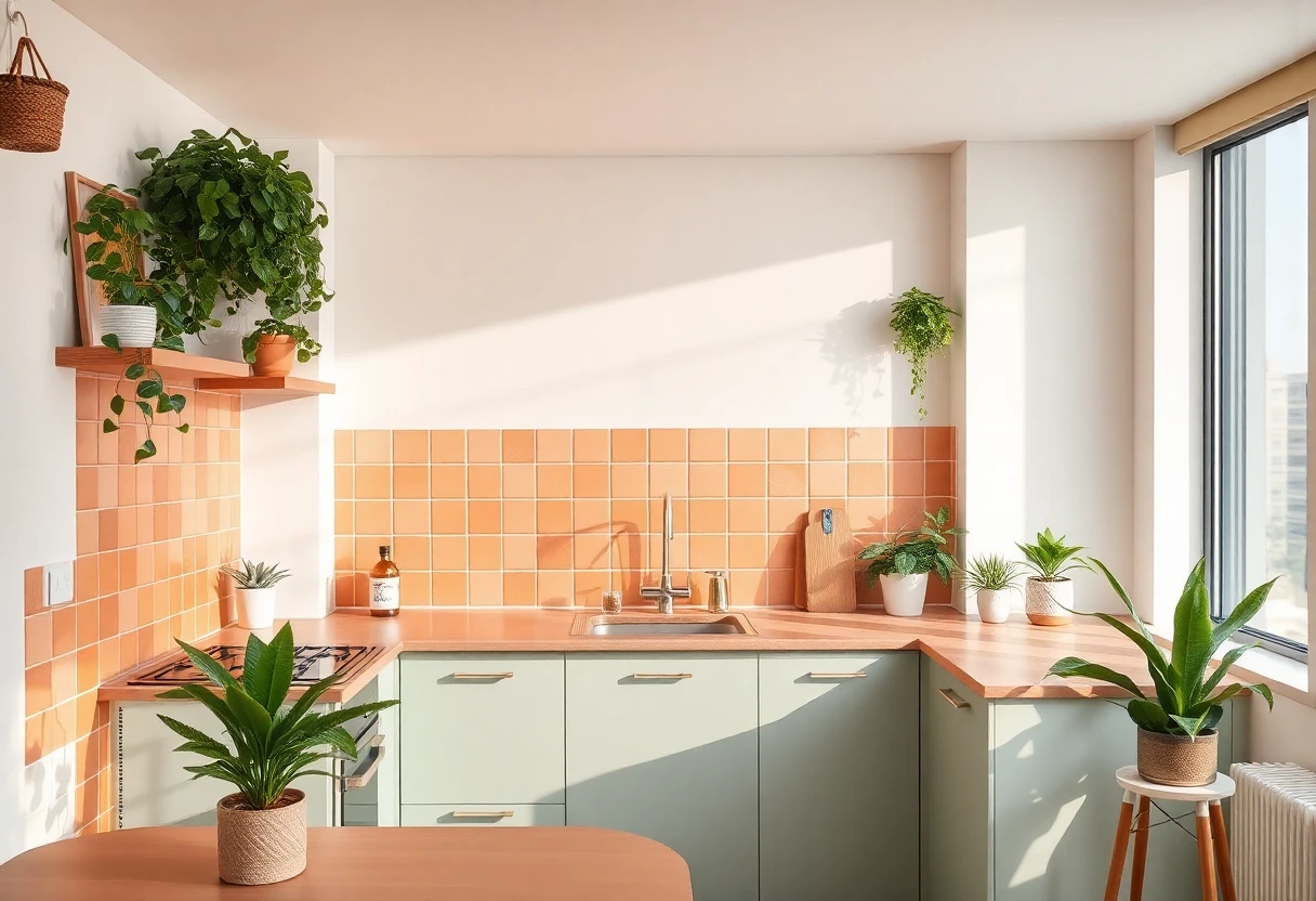 Modern minimalist apartment kitchen