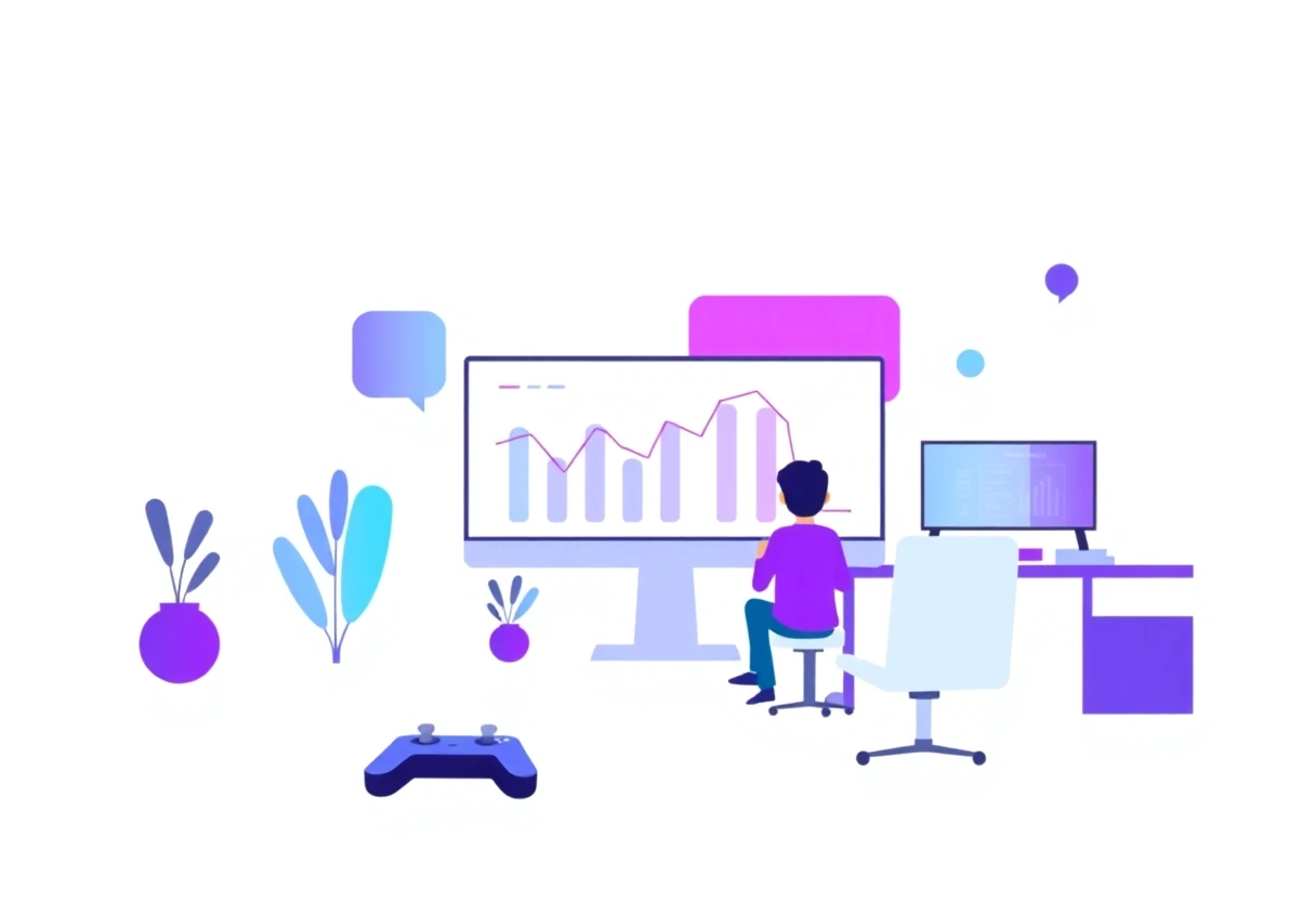 Financial analytics illustration