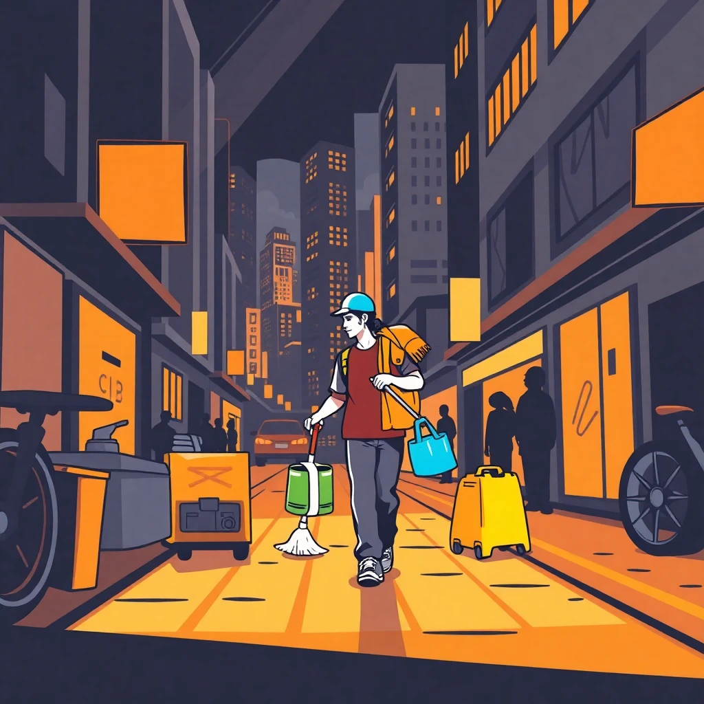 High-paying cleaning job setting