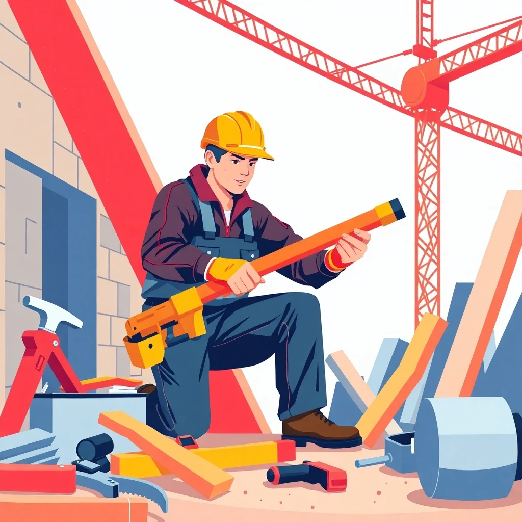 Freelancer at a construction site