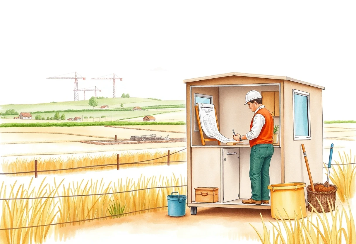Construction management scene