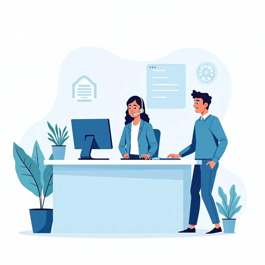 Inviting customer service workspace