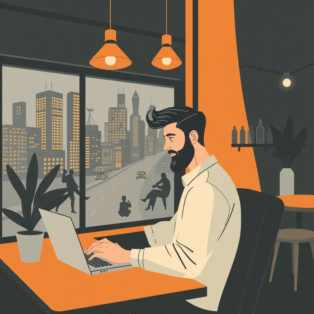 Freelance data scientist at work