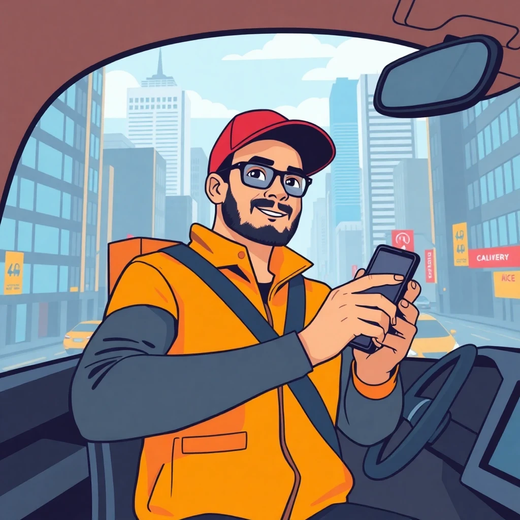 Navigating the city as a delivery driver