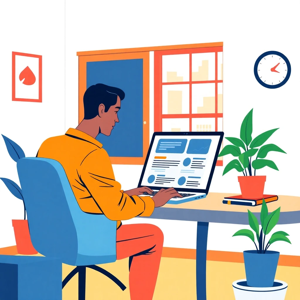 Home office setup for job searching