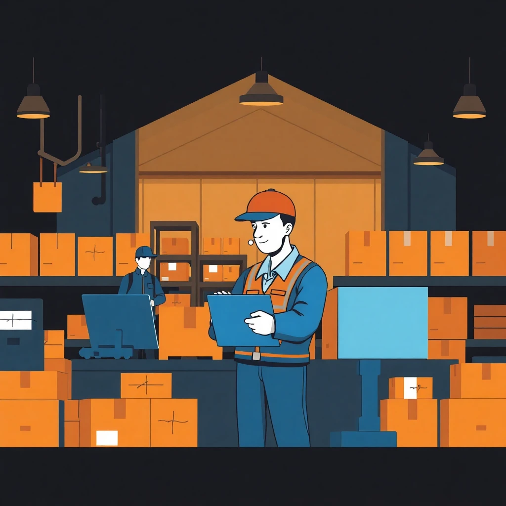 Shipping coordinator at work