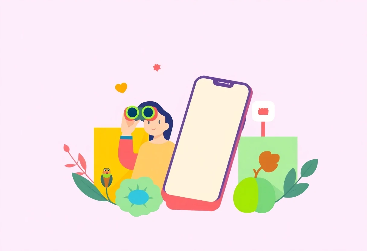 Family communication apps illustration