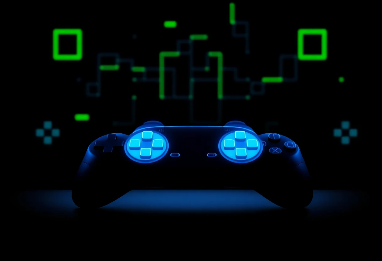 Mobile gaming illustration